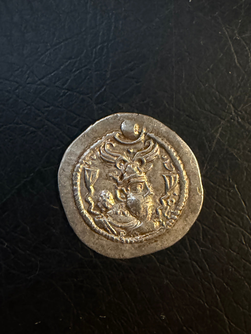 Ancient silver? coin, 26–27 mm — Sassanian origin